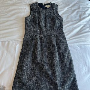 Blue & white print dress